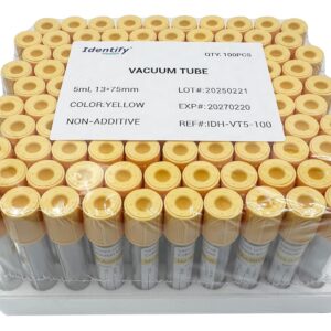 Sterile Vacuum Specimen Tubes, 13×75mm – 100 Pack