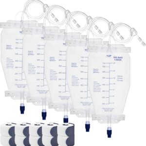 Urinary Drainage Collection Bags, 750ml – Soft Adjustable (10 Pack)