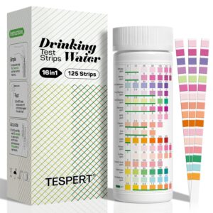 Drinking Water Test Strips 125ct, 30s Quick Screening for Hardness, pH, Iron