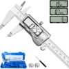 6″ Digital Caliper Measuring Tool with Large LCD Display, 0–150mm (0–6″) Precision Gauge