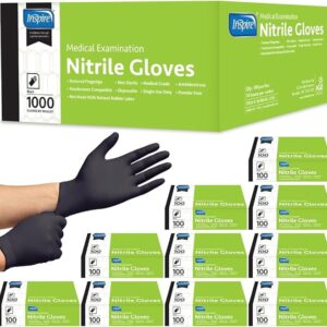 Black Nitrile Disposable Gloves – Latex-Free, Powder-Free, Food (Bulk Pack)