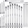 22-Piece Stainless Steel Laboratory Spatula & Micro Scoop Set