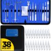 38-Piece Dissecting Set with Scalpel Handle, Blades & Storage Case for Education