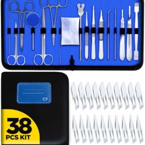 38-Piece Dissecting Set with Scalpel Handle, Blades & Storage Case for Education