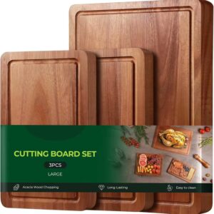 3-Piece Cutting Board for Meat, Vegetables & Cheese
